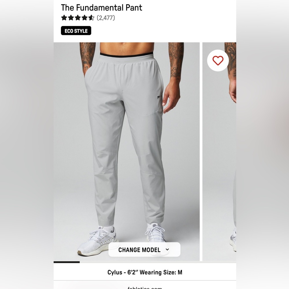 Men's Gray Fabletics Fundamental Pants